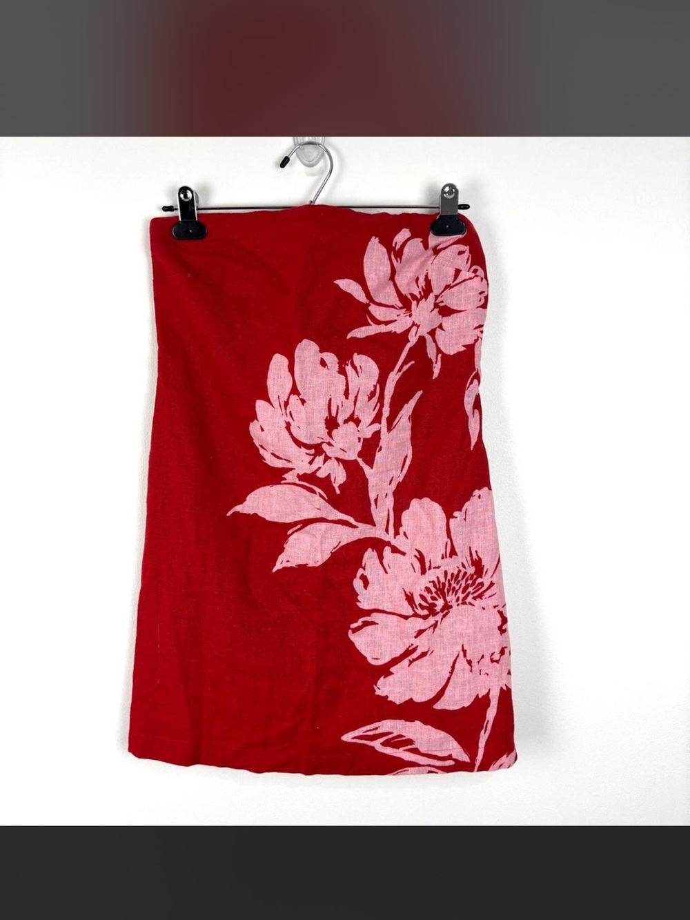 Abercrombie & Fitch Red Skirt with Pink Floral Print